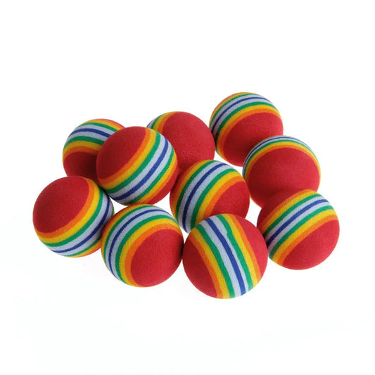 10Pcs Colorful Cat Toy Ball Interactive Cat