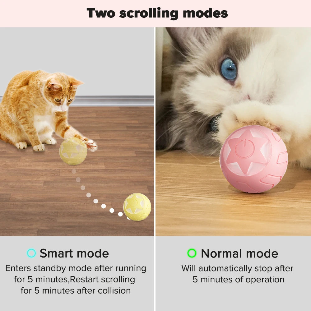 Smart Interactive Cat Ball Toy Automatic Rolling