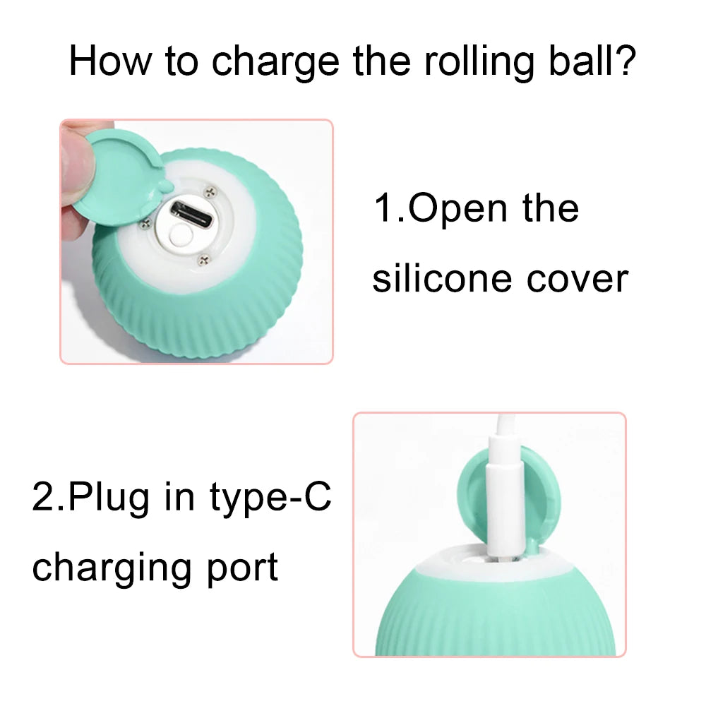 Automatic 360° Self-Rotating Rolling Ball with USB